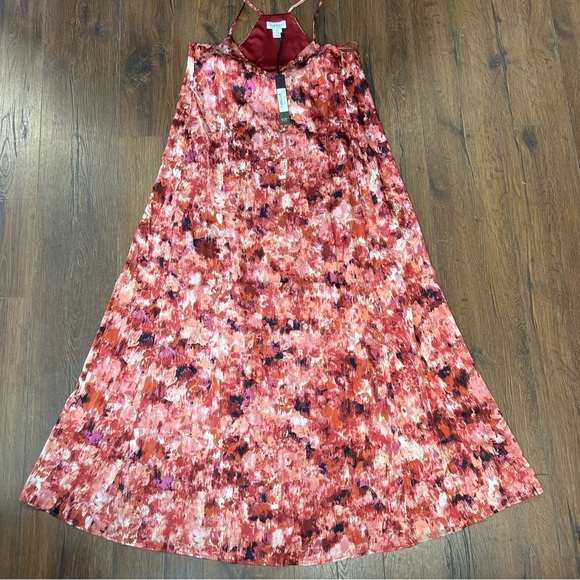 🆕 Nicole Miller Abstract Printed Maxi Dress SZ MED - Picture 5 of 9